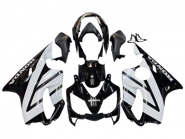 2004-2007 Honda CBR600 F4i Motorcycle Fairings - White Glossy Black Canada