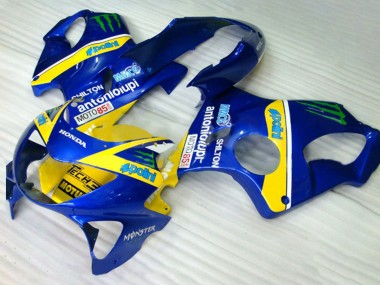 Wholesale 1999-2000 Honda CBR600 F4 Motorcycle Fairings - Blue Yellow Green Monster Canada
