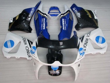 Wholesale 1994-1995 Honda CBR900RR 893 Motorcycle Fairings - White Blue Glossy Black Konica Minolta Canada