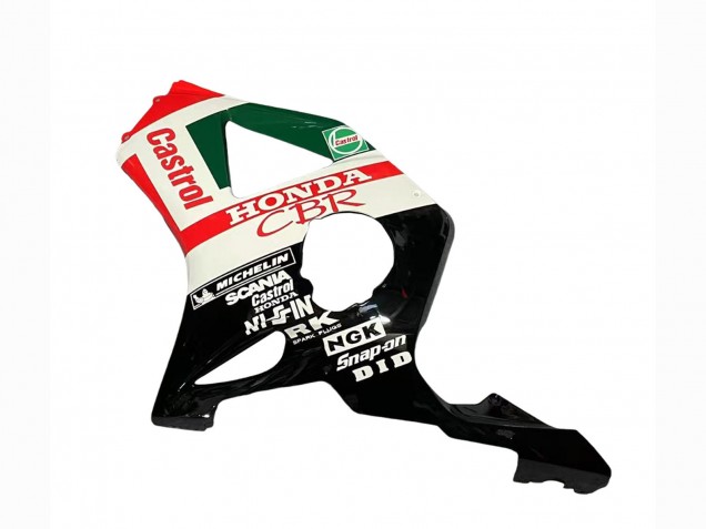 2002-2003 Honda CBR900RR 954 Motorcycle Fairings - White Red Green Glossy Black Castrol Canada