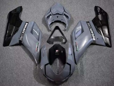 Wholesale 2007-2014 Ducati 848 Motorcycle Fairings - Grey Glossy Black Corse Canada