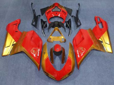Wholesale 2007-2014 Ducati 848 Motorcycle Fairings - Red Gold Canada