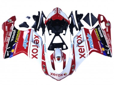 Wholesale 2007-2014 Ducati 848/1098/1198 Motorcycle Fairings - White Red Glossy Black Valsir Xerox Canada