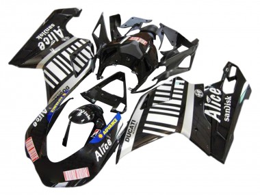 Wholesale 2007-2014 Ducati 1098 Motorcycle Fairings - Silver Glossy Black Alice Sandisk Canada