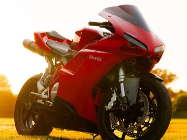 Wholesale 2007-2014 Ducati 848 Motorcycle Fairings - Red Glossy Black Canada