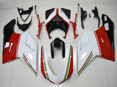 Wholesale 2007-2014 Ducati 848/1098/1198 Motorcycle Fairings - White Red Green Glossy Black Canada