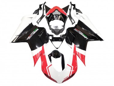 Wholesale 2007-2014 Ducati 848/1098/1198 Motorcycle Fairings - White Red Glossy Black Canada