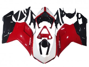 Wholesale 2007-2014 Ducati 1098 Motorcycle Fairings - White Red Glossy Black Canada
