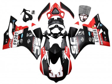 Wholesale 2015-2020 Ducati 959/1299 Motorcycle Fairings - White Red Matte Black Lucas 33 Canada