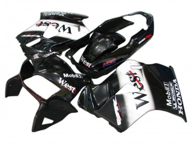 Wholesale 1998-2001 Honda VFR 800 Motorcycle Fairings - Glossy Black White West HRC Canada
