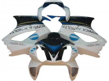 Wholesale 2002-2013 Honda VFR 800 Motorcycle Fairings - White Blue Black Konica Minolta Canada