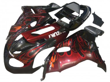 Wholesale 1998-2003 Suzuki TL1000R Motorcycle Fairings - Glossy Black Red Flame Canada