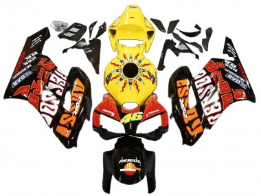 Wholesale 2004-2005 Honda CBR1000RR Motorcycle Fairings - Yellow Orange Glossy Black Repsol Rossi 46 Canada