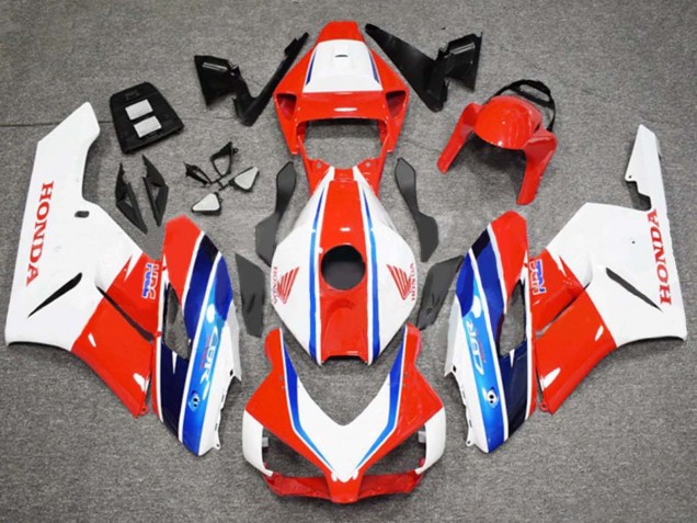2004-2005 Honda CBR1000RR Motorcycle Fairing - White Red Blue HRC Canada