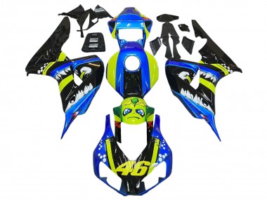 Wholesale 2006-2007 Honda CBR1000RR Motorcycle Fairings - Blue Fluorescent Green Glossy Black Shark 46 Canada