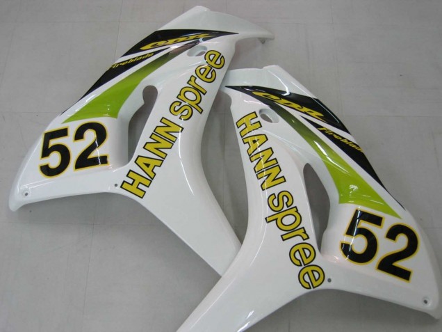 2006-2007 Honda CBR1000RR Motorcycle Fairings - White Green Glossy Black Hannspree 52 Canada