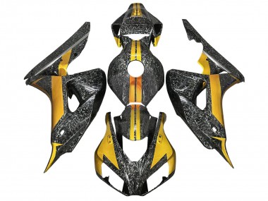 Wholesale 2006-2007 Honda CBR1000RR Motorcycle Fairings - Gold Black Forged Carbon Fiber Canada