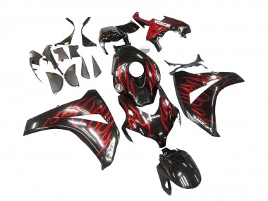Wholesale 2008-2011 Honda CBR1000RR Motorcycle Fairing - Glossy Black Red Flame Canada