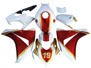 Wholesale 2008-2011 Honda CBR1000RR Motorcycle Fairings - White Red Gold 19 Canada