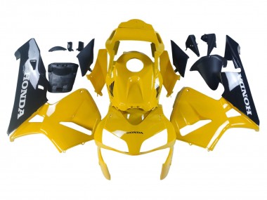 Wholesale 2003-2004 Honda CBR600RR Motorcycle Fairings - Yellow Glossy Black Canada