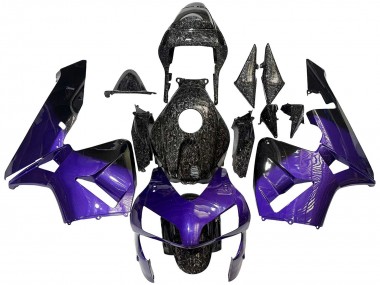 Wholesale 2003-2004 Honda CBR600RR Motorcycle Fairings - Purple Black Forged Carbon Fiber Canada
