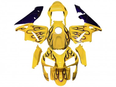 Wholesale 2003-2004 Honda CBR600RR Motorcycle Fairings - Yellow Black Flame Canada