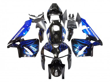 Wholesale 2005-2006 Honda CBR600RR Motorcycle Fairing - Glossy Black Blue Flame Canada