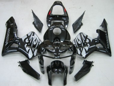 Wholesale 2005-2006 Honda CBR600RR Motorcycle Fairings - Glossy Black Grey Flame Canada