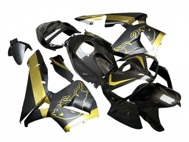 Wholesale 2005-2006 Honda CBR600RR Motorcycle Fairings - Black Gold Carbon Fiber Canada