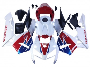 Wholesale 2005-2006 Honda CBR600RR Motorcycle Fairing - White Red Blue HRC Canada