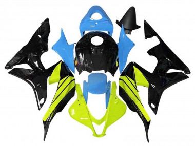Wholesale 2007-2008 Honda CBR600RR Motorcycle Fairings - Blue Yellow Glossy Black Canada