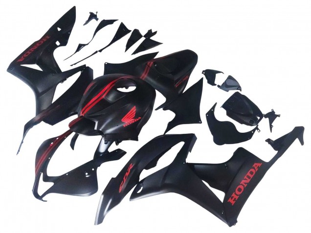 2007-2008 Honda CBR600RR Motorcycle Fairings - Matte Black Red Canada