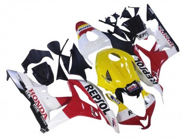 Wholesale 2007-2008 Honda CBR600RR Motorcycle Fairings - White Yellow Red Repsol HRC Canada