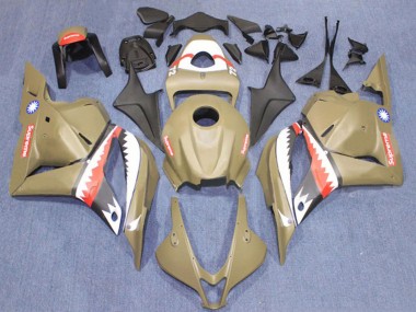 Wholesale 2009-2012 Honda CBR600RR Motorcycle Fairings - Brown White Red Shark Canada