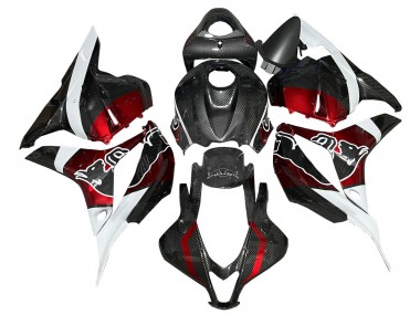 Wholesale 2009-2012 Honda CBR600RR Motorcycle Fairings - White Red Black Carbon Fiber Canada