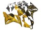 2009-2012 Honda CBR600RR Motorcycle Fairings - Gold Glossy Black Canada