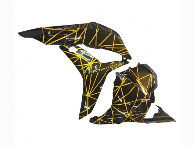 2009-2012 Honda CBR600RR Motorcycle Fairings - Gold Glossy Black Canada