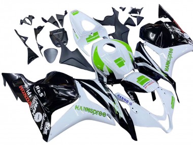 Wholesale 2009-2012 Honda CBR600RR Motorcycle Fairings - White Green Glossy Black Hannspree Canada