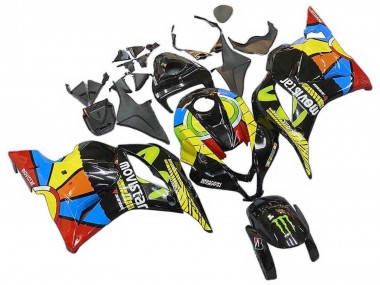 Wholesale 2009-2012 Honda CBR600RR Motorcycle Fairings - Black Multicolor MoviStar Canada
