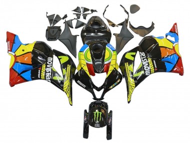 Wholesale 2009-2012 Honda CBR600RR Motorcycle Fairings - Black Multicolor MoviStar Canada
