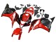 2009-2012 Honda CBR600RR Motorcycle Fairings - Red Glossy Black Matte Black Stripe Canada