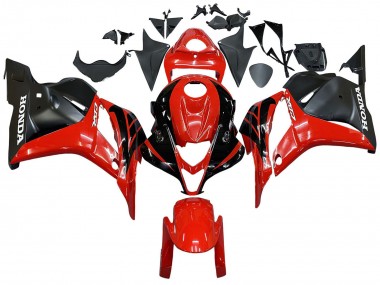 Wholesale 2009-2012 Honda CBR600RR Motorcycle Fairings - Red Glossy Black Matte Black Stripe Canada