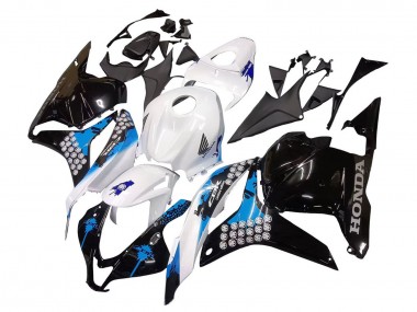 Wholesale 2009-2012 Honda CBR600RR Motorcycle Fairings Kit - White Blue Glossy Black Canada