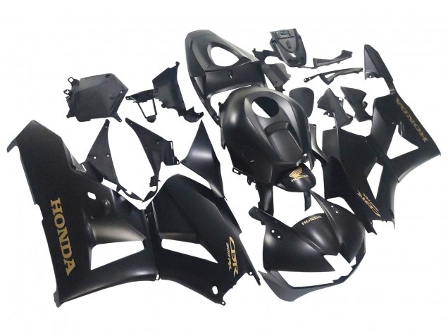 2013-2023 Honda CBR600RR Motorcycle Fairings - Matte Black Gold Decals Canada