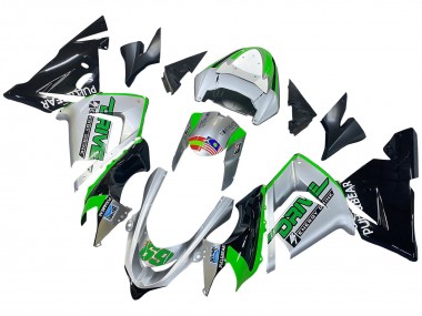 Wholesale 2004-2005 Kawasaki ZX10R Motorcycle Fairings - Green Silver Black 69 Canada