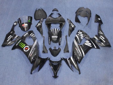 Wholesale 2006-2007 Kawasaki ZX10R Motorcycle Fairings - Matte Black White Green Monster Canada