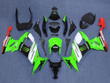 Wholesale 2008-2010 Kawasaki ZX10R Motorcycle Fairings - Green White Red Black Monster Canada
