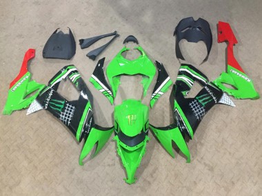 Wholesale 2008-2010 Kawasaki ZX10R Motorcycle Fairings - Green White Black Red Monster Canada