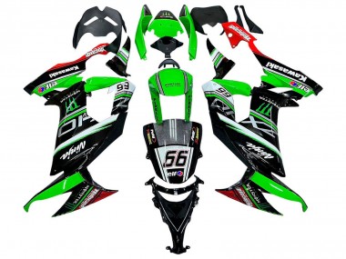 Wholesale 2008-2010 Kawasaki ZX10R Motorcycle Fairings - Green White Red Black Monster Elf 66 Canada