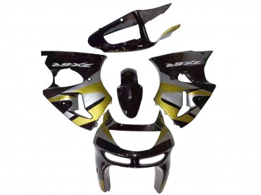 Wholesale 1998-1999 Kawasaki ZX6R Motorcycle Fairings - Glossy Black Silver Yellow Canada